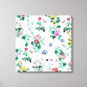Beautiful Retro Floral Art Canvas Print