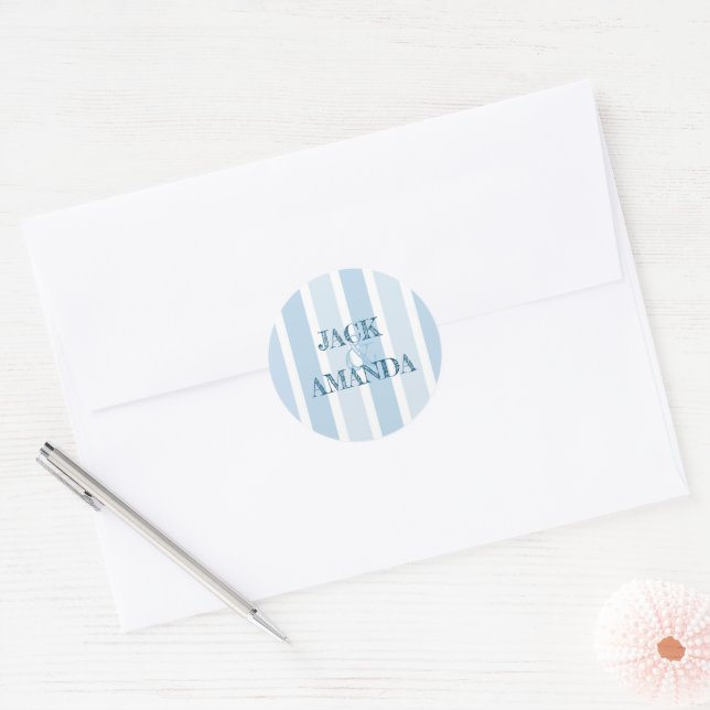 Beautiful Retro Floral Wedding Label Stickers (Envelope)