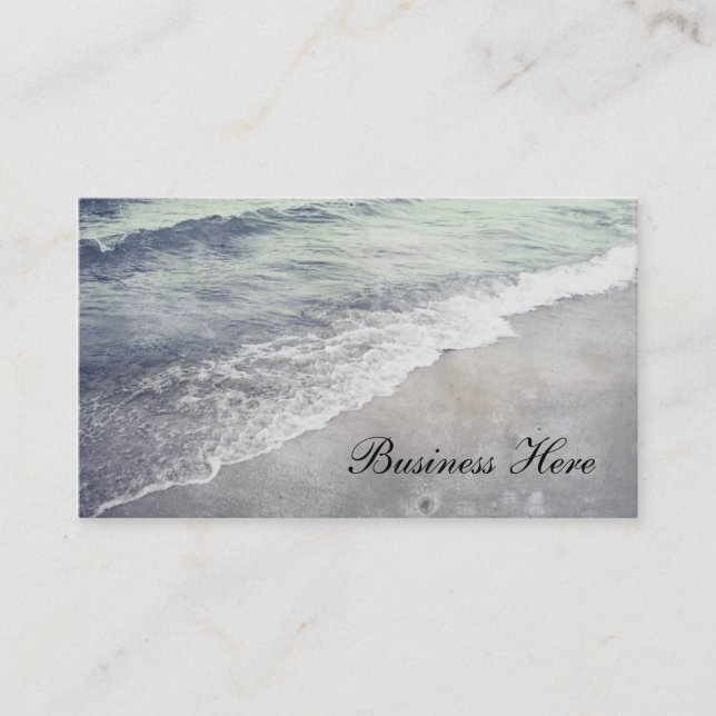Beautiful Retro Lake Michigan Shoreline Business Card (Front)