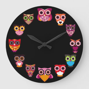 Beautiful Retro Owl Clock