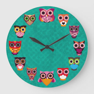 Beautiful Retro Owl Clock