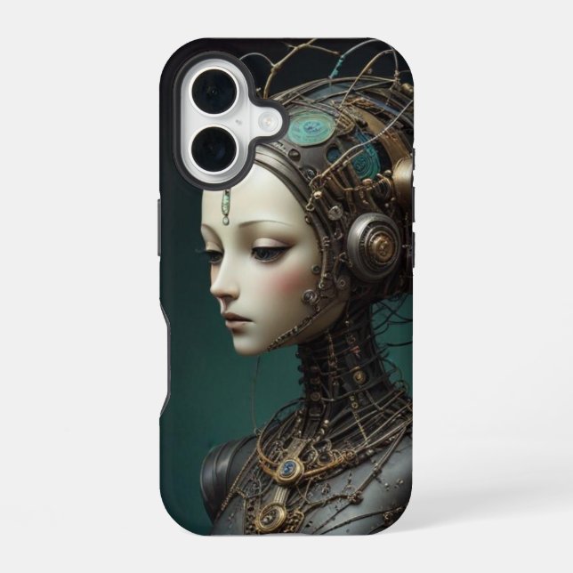 Beautiful retro robot  iphone case (Back)