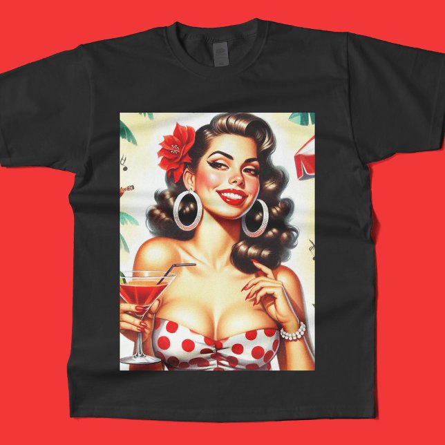 Beautiful Retro Woman Illustration T-Shirt (Creator Uploaded)