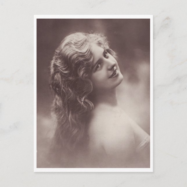 Beautiful Retro Woman With Blond Hair Postcard (Front)