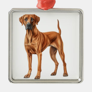 BEAUTIFUL RHODESIAN RIDGEBACK DOG METAL ORNAMENT