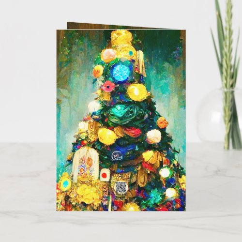 Beautiful rich looking Christmas Card Klimt style