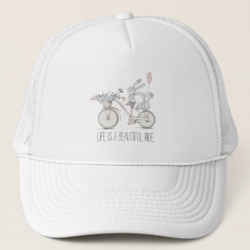 Beautiful Ride Bike with Sweet Bunnies Trucker Hat