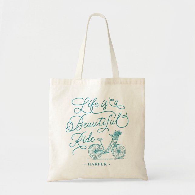 Beautiful Ride Editable Color Custom Tote Bag (Front)