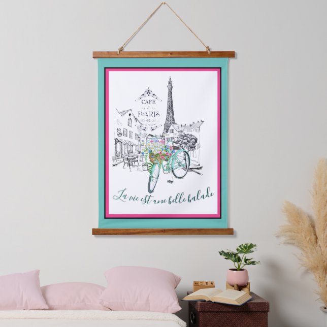 Beautiful ride (French)  Hanging Tapestry (Bedroom)