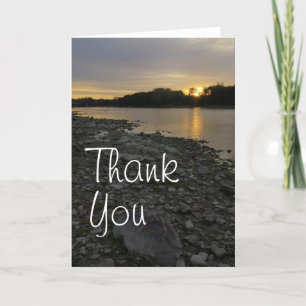 Beautiful River Sunrise Thank You Card