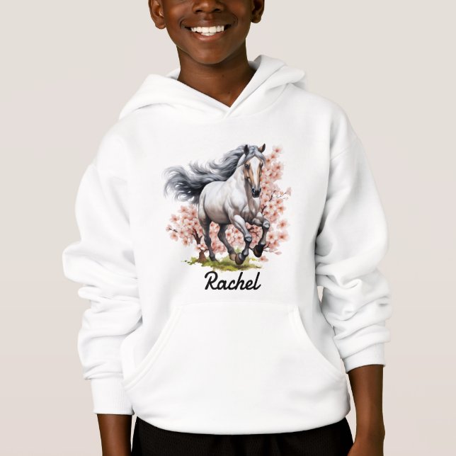 Beautiful Roan Horse Hoodie (Front)