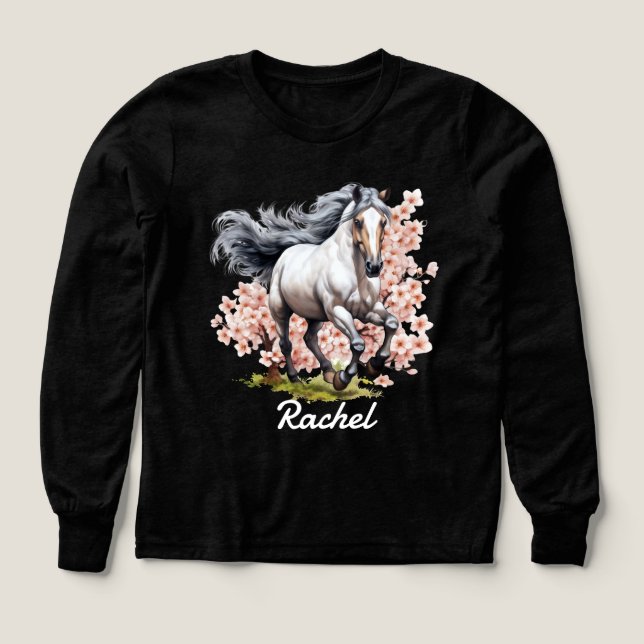 Beautiful Roan Horse Tri-Blend Shirts (Design Front)
