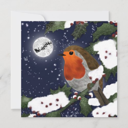 Beautiful Robin Christmas Card
