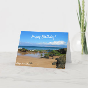 Beautiful Rocks on a Maui Beach Greeting Card