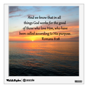 BEAUTIFUL ROMANS 8:28 SUNRISE PHOTO WALL STICKER