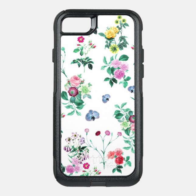 Beautiful romantic Girly Flower Design Otterbox iPhone Case (Back)