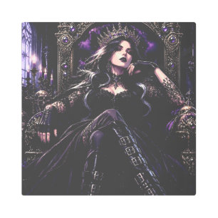 Beautiful Romantic Gothic Queen Metal Print