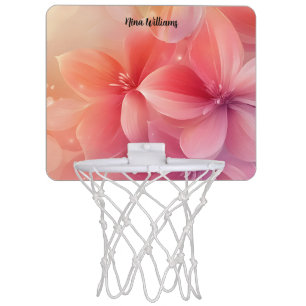 Beautiful Romantic Pink Flower Mini Basketball Hoop