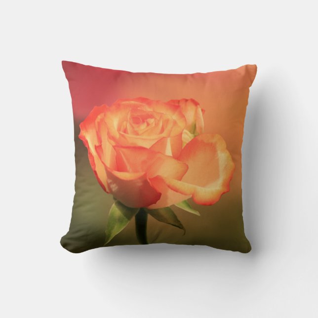 Beautiful Romantic Rose Photograph Throw Pillow (Front)