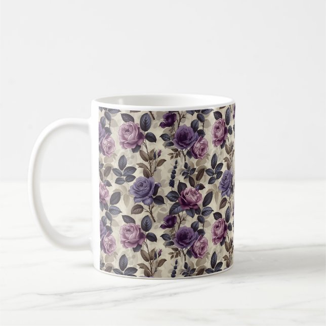 Beautiful Romantic Spring Pink Girly Flowers Coffee Mug (Left)