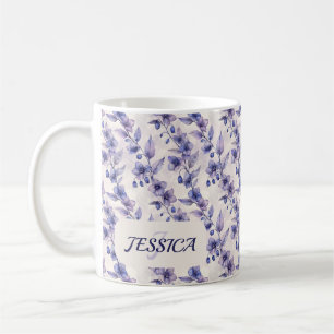Beautiful Romantic Spring Violet Girly Flowers Coffee Mug