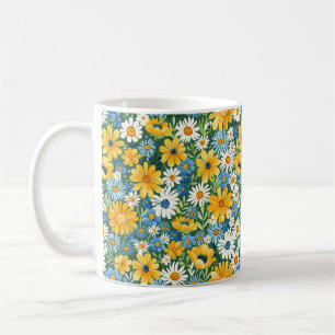 Beautiful Romantic Spring Yellow Girly Flowers Coffee Mug