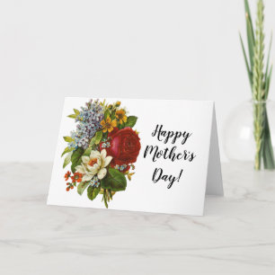 Beautiful Romantic Summer Bouquet with Red Rose Card