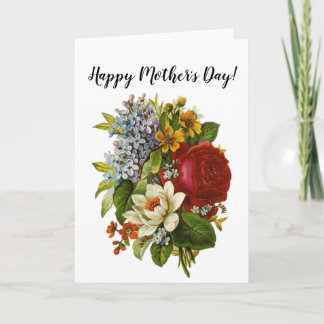 Beautiful Romantic Summer Bouquet with Red Rose Card