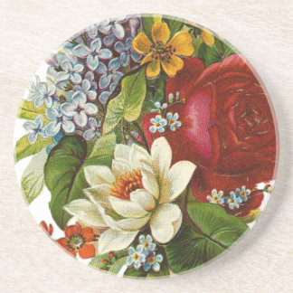 Beautiful Romantic Summer Bouquet with Red Rose Coaster