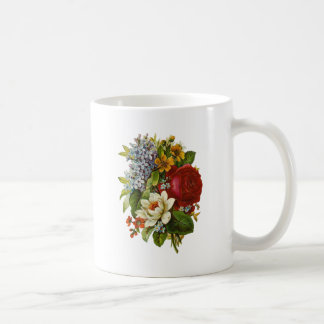 Beautiful Romantic Summer Bouquet with Red Rose Coffee Mug