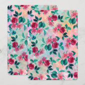 Beautiful romantic watercolor roses floral pattern (Front/Back)