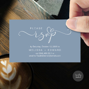 Beautiful Romantic Wedding Invites RSVP Card