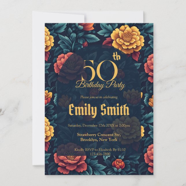 Beautiful Rose Aesthetic Nature-Inspired Parties Invitation (Front)