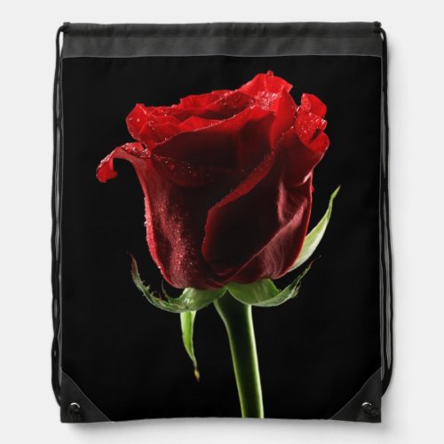 Beautiful Rose and Color Fabric Drawstring Bag