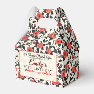 Beautiful Rose Birthday Favor Box For Spring Birth