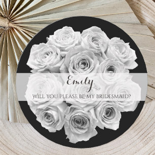 Beautiful Rose Bouquet Bridesmaid Invitation Card