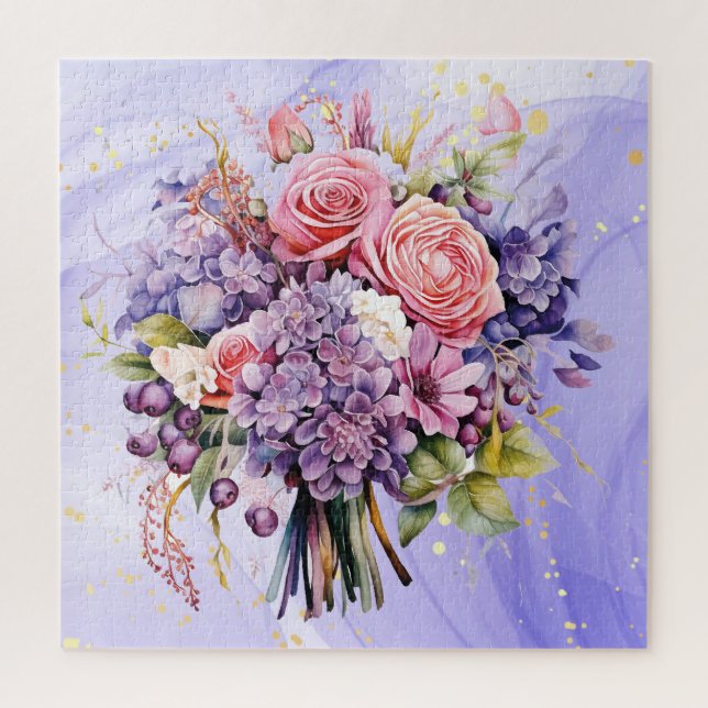 Beautiful Rose Bouquet Flower Bouquet Floral Jigsaw Puzzle (Vertical)