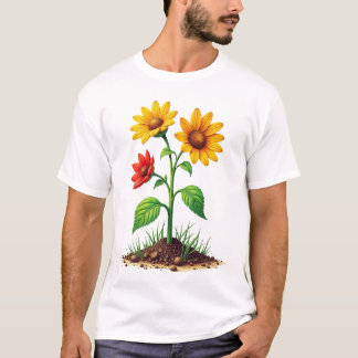 Beautiful Rose Floral Art T-Shirt