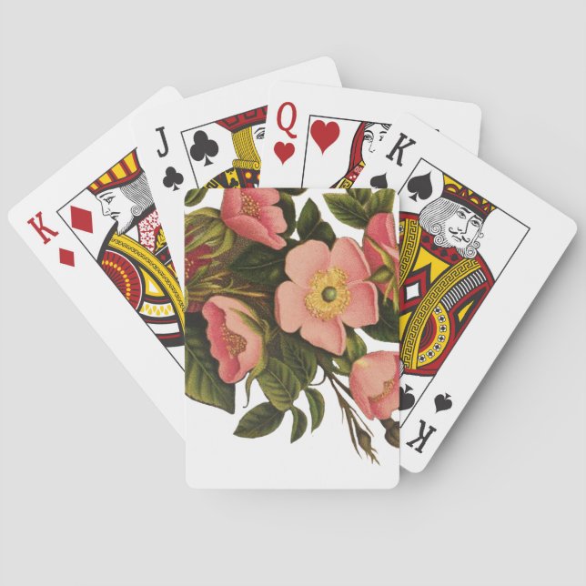 Beautiful Rose Flower Art Pretty Bold Poker Cards (Back)