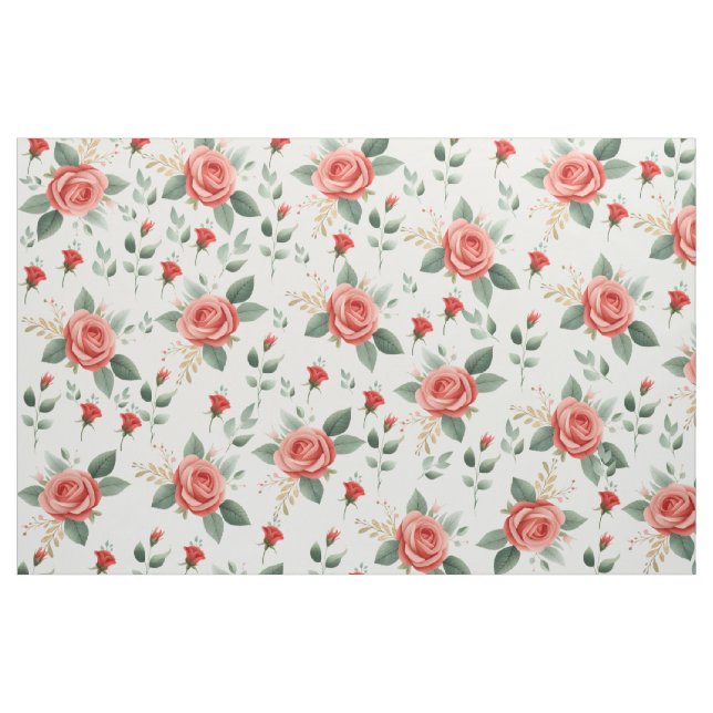 Beautiful rose flower fabric floral fabric design (Fat Quarter)