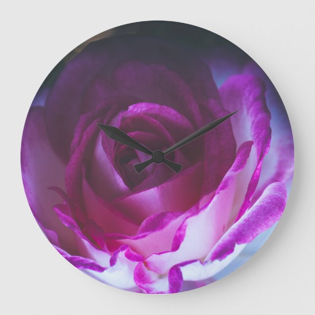 Beautiful rose flower large clock (Front)