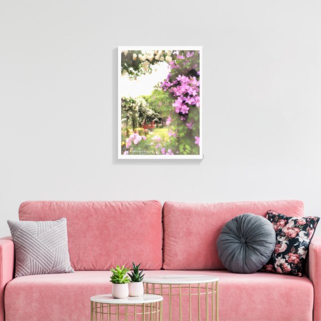 Beautiful Rose Garden Canvas Print (Insitu(LivingRoom))