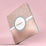 Beautiful Rose Gold Glitter Diamonds Monogram 3 Ring Binder<br><div class="desc">This design was created though digital art. It may be personalized in the area provide or customizing by choosing the click to customize further option and changing the name, initials or words. You may also change the text color and style or delete the text for an image only design. Contact...</div>