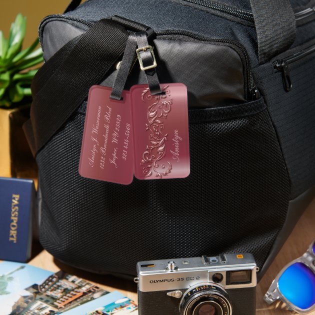 Beautiful Rose Gold Luggage Tag | Zazzle