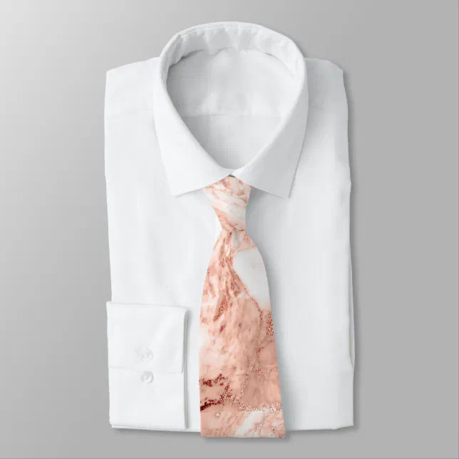 sparkly rose gold tie