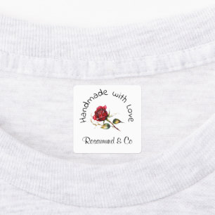 Beautiful Rose Handmade with Love Personalized Labels