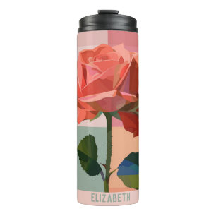 Beautiful Rose Mothers Day Gift Retro Thermal Tumbler