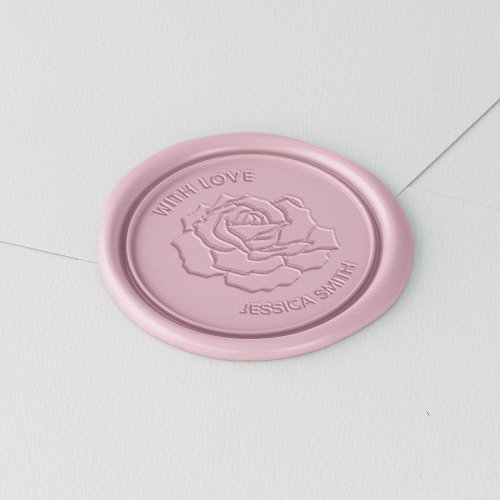Beautiful Rose Personalized Wax Seal Sticker