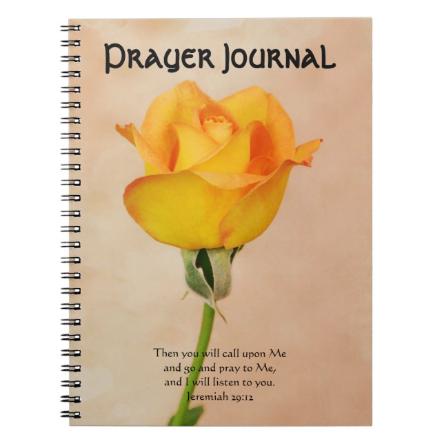 Beautiful Rose Prayer Journal Notebook (Front)