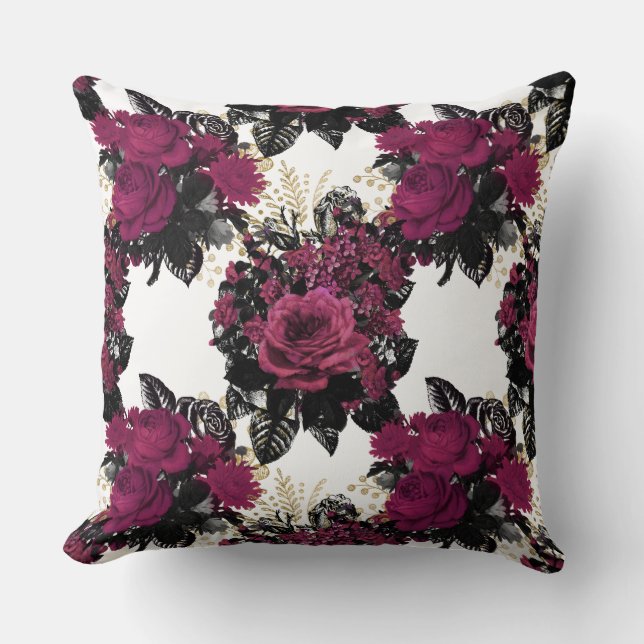 Beautiful Rose Reversible Pillows (Front)